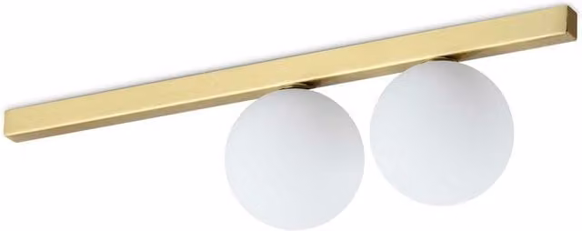 Plafoniera Ideal Lux Binomio in metallo e vetro con LED, disponibile in bianco, nero o oro/ottone