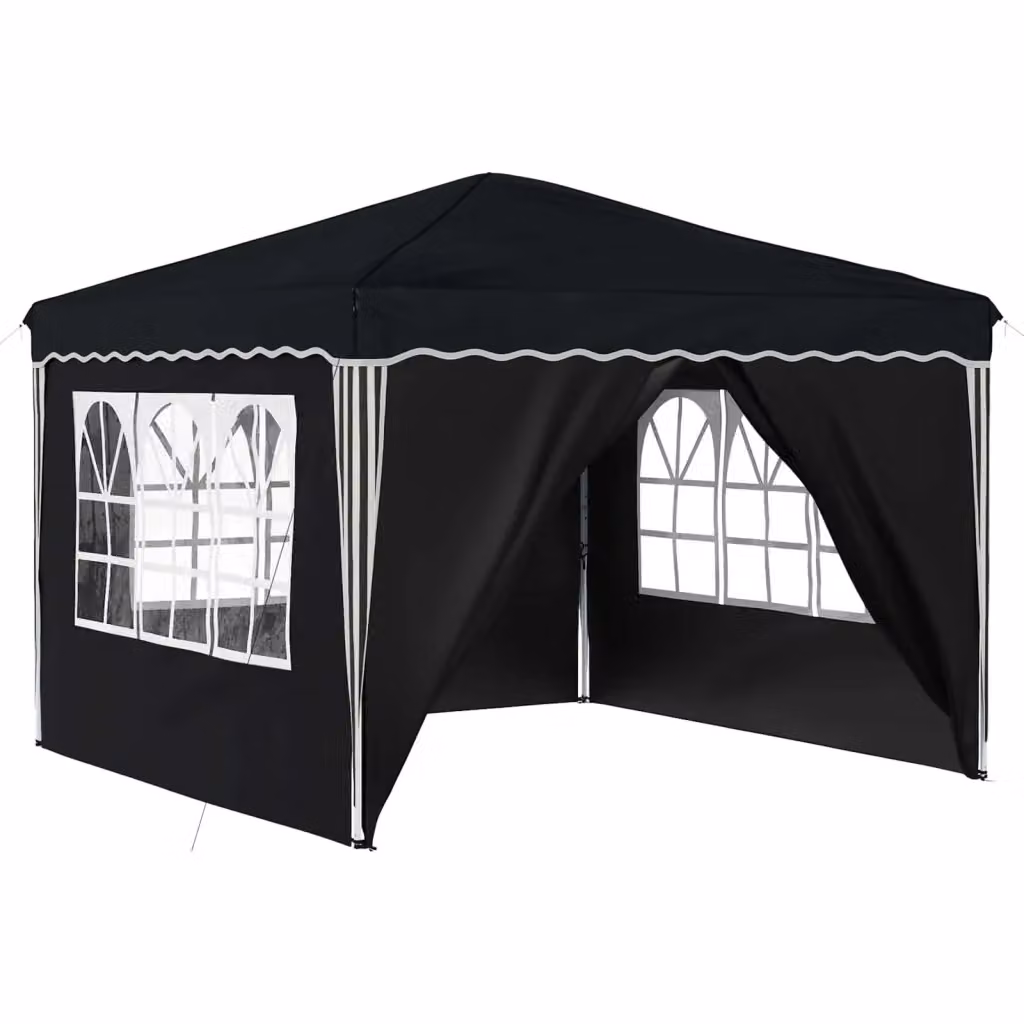 Gazebo pop-up per feste color antracite con struttura in metallo L/P/H: 288 x 288 x 245 cm – 2