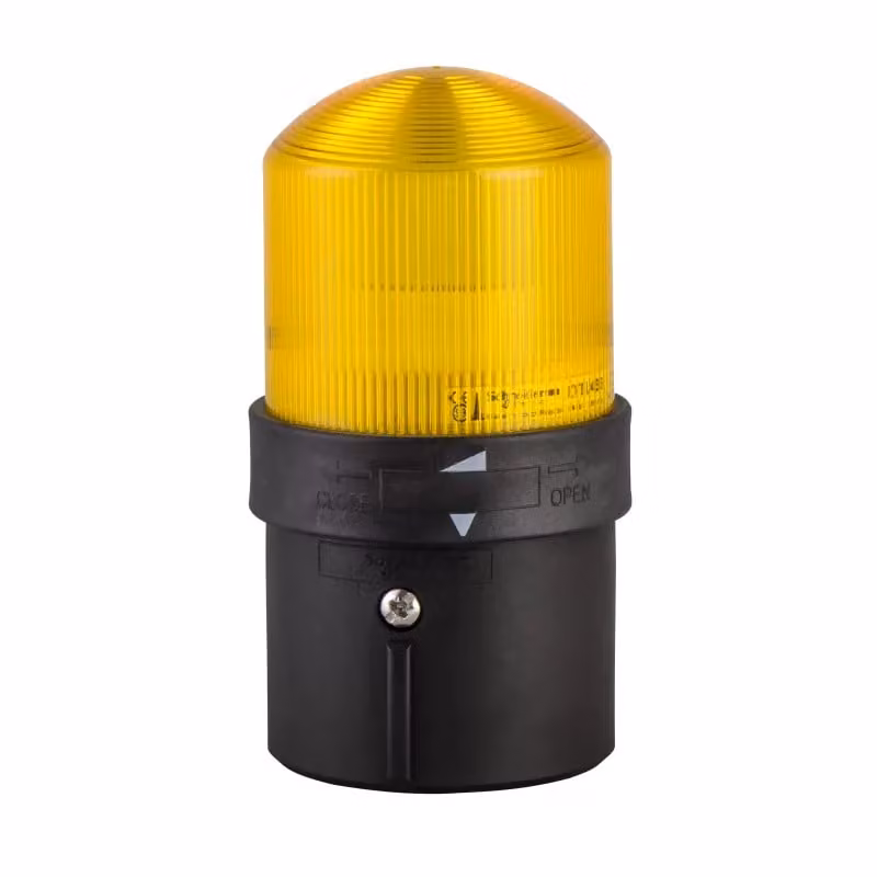 Schneider Electric Centralina di segnalazione con luce fissa, gialla XVB, LED integrato, 24 V CA/CC, IP 65 XVBL0B8