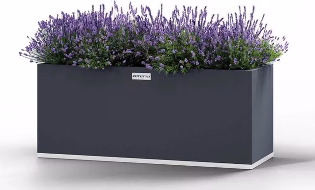 Fioriera rettangolare in acciaio 120cm x 40cm x 50cm serie Coyotto balcone giardino patio