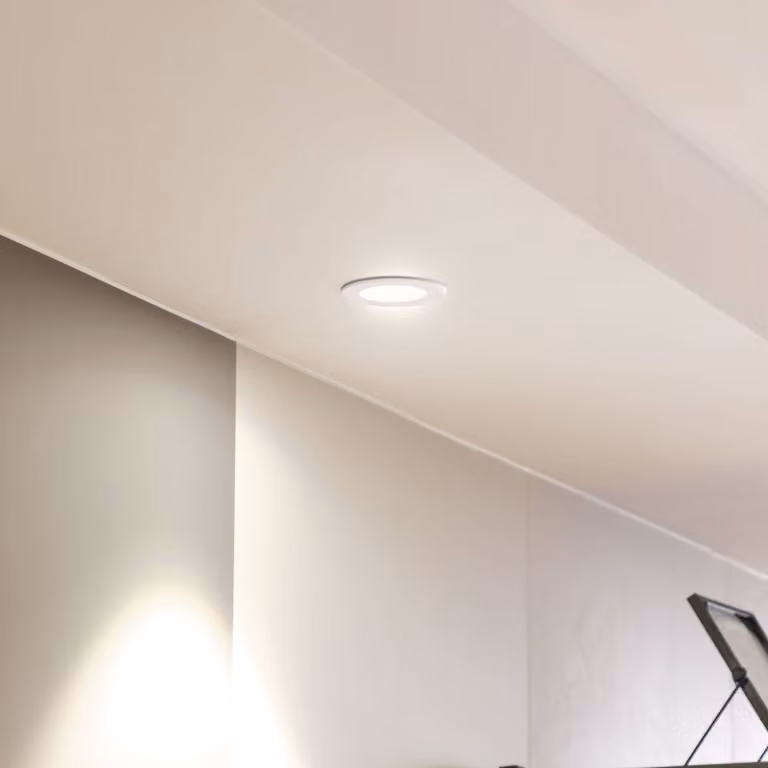 Faretto a LED Arcchio, bianco, 4.000K Aryx dimmerabile, Bianco / Opale, Soggiorno / Sala da pranzo, Alluminio, Moderno