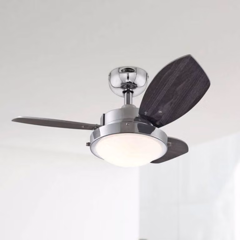 Westinghouse Ventilatore da soffitto Wengue, lampada E14 Wengue, Legno scuro, Soggiorno / Sala da pranzo, Legno, Moderno