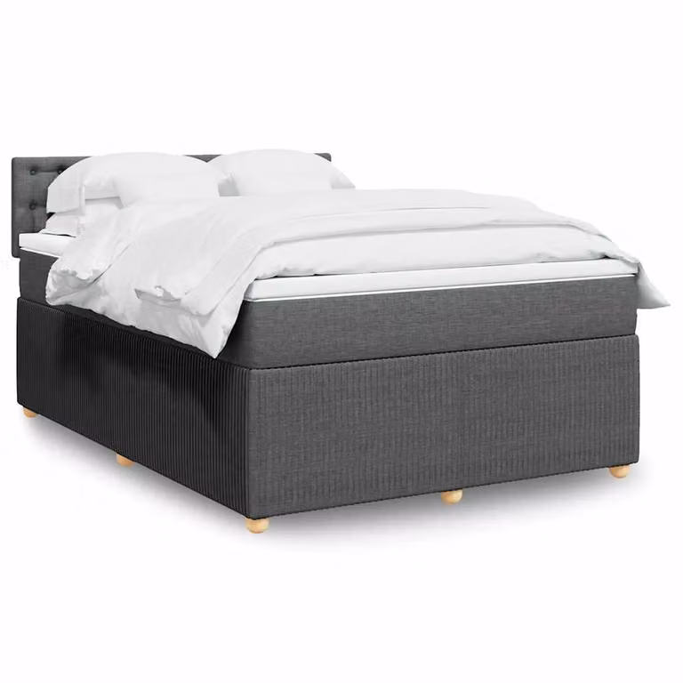 vidaXL Letto Ibrido con Materasso e Struttura in Legno di Pino, Grigio e Bianco, L/P/H: 140 x 190 x 100,5 cm