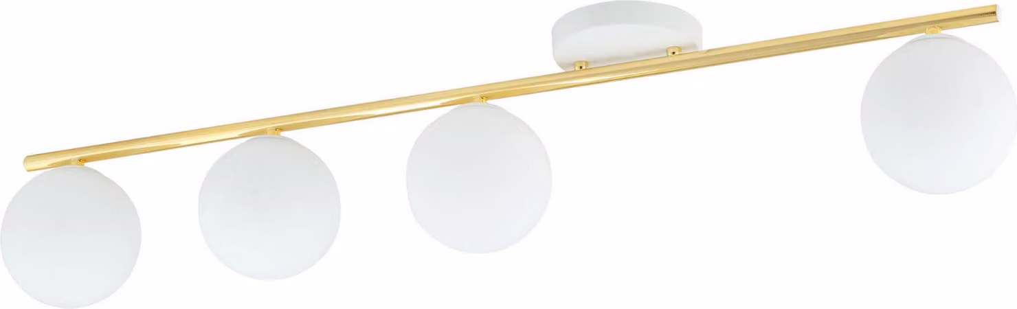 Lampada da soffitto Emibig 4xE14 10W MONZA con 4 paralumi bianchi 1253/4