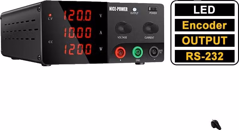 Alimentatore, tensione di uscita regolabile, comunicazione RS-232, R-SPS12010-232, 120V 10A 1200W, porta RS-232