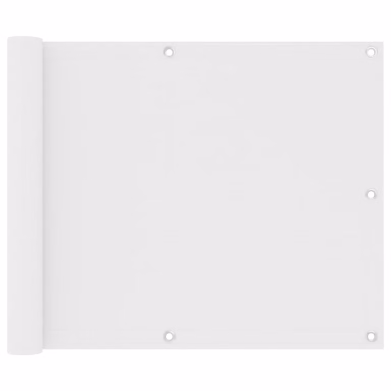 The Living Store Schermo privacy per balcone bianco 75x400 cm Tessuto Oxford