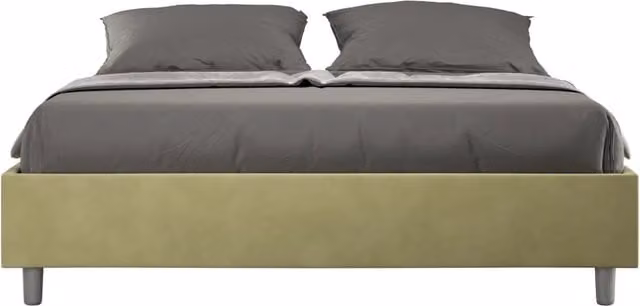 Letto Matrimoniale Large Sommier 180x200 cm Senza Rete Azelia Tè Verde