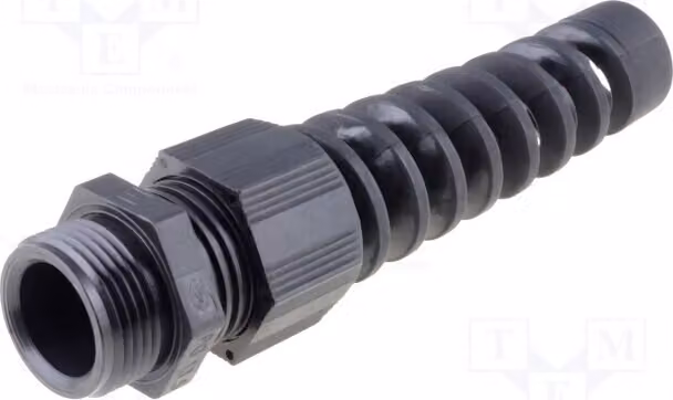 1 x Raccordo per cavo, nero, HT-K PG13, RAL9005, grado di protezione IP68, con protezione anti-piegatura, per cavi di sezione 1,5