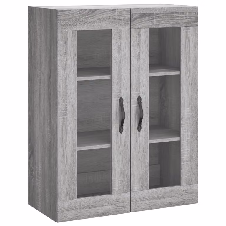 Mobile a Parete Grigio Sonoma 69,5x34x90 cm Legno Multistrato