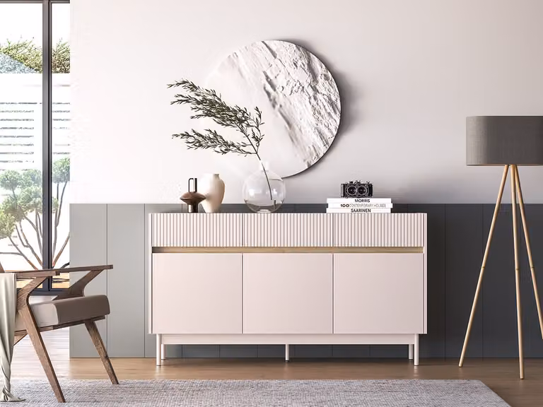Comò combinato THEA - cashmere / rovere