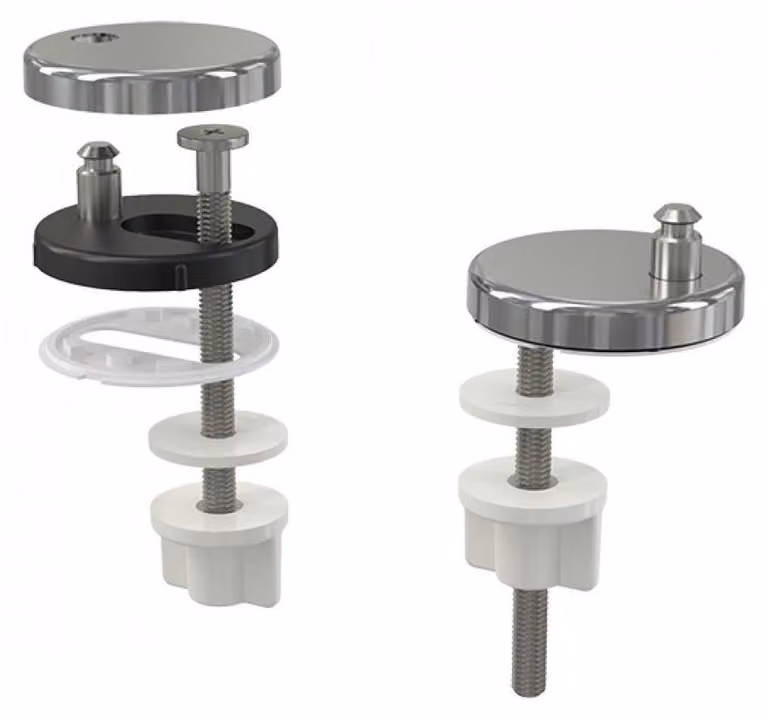 Cerniere Alcadrain (Alcaplast) con fissaggio inferiore, copertura in acciaio inox P106