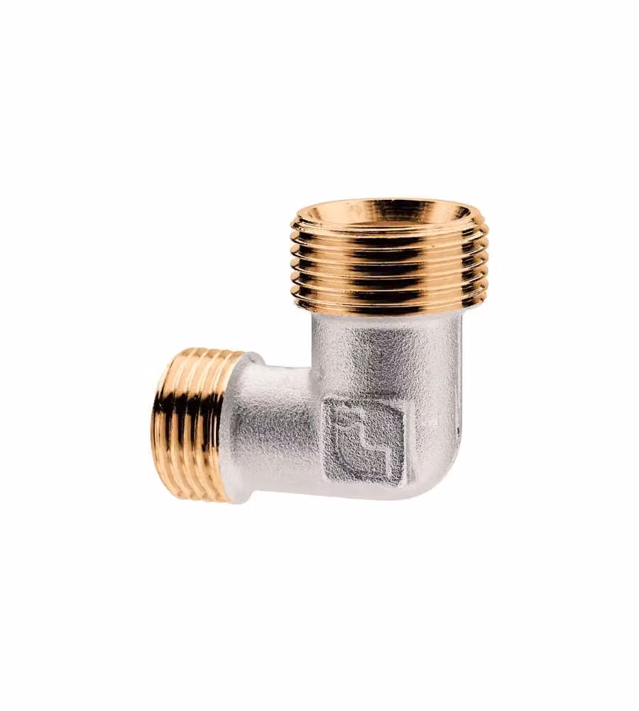 Idrobric Gomito a Compressione per Tubo Rame 1/2" - Attacchi Maschio MM