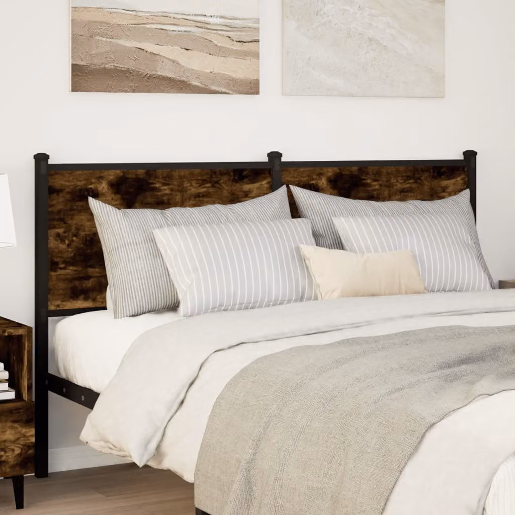 vidaXL Testiera di Ricambio Rovere Fumo 150 cm Legno Multistrato