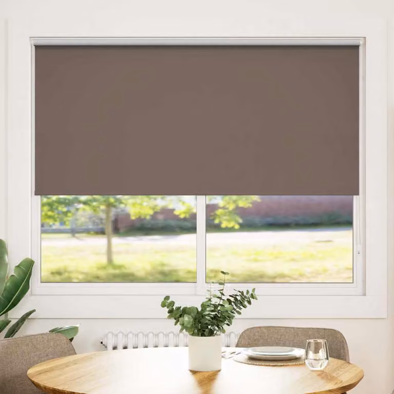 Tenda a rullo oscurante termoisolante vidaXL in poliestere, colore marrone, L: 160 cm, H: 175 cm