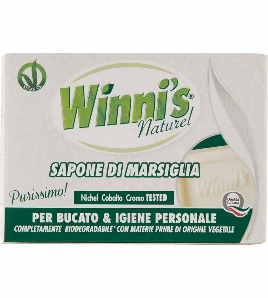 Winni's Sapone Marsiglia Bianco per Bucato 250g Ipoallergenico