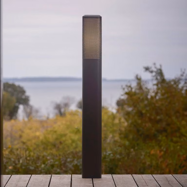 Nordlux Lampione Sidara 95 Seaside, nero, alluminio, IP44, E27 Sidara, dimmerabile, Nero, Alluminio, Moderno