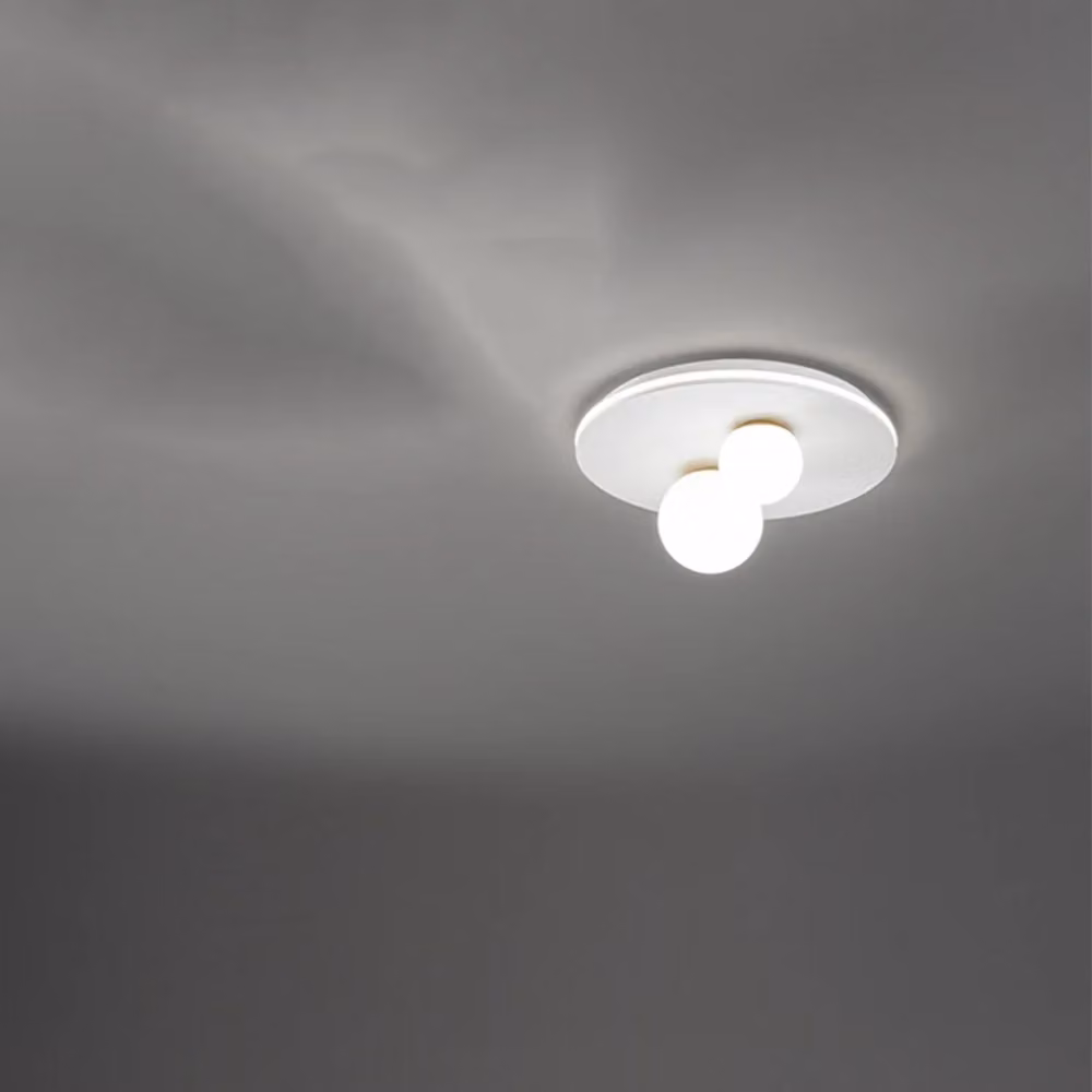 Plafoniera Moderna Perenz Ball in Metallo e Vetro Bianco con LED 38W 3000K – 2
