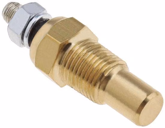 Sensore di temperatura con filettatura 1/8" NPT - Misurazione della temperatura dell'olio e dell'acqua - Misurazione precisa in metallo - Intervallo di temperatura 0-150°C - Realizzato in ottone resistente - Installazione semplice - Indicatore di temperat