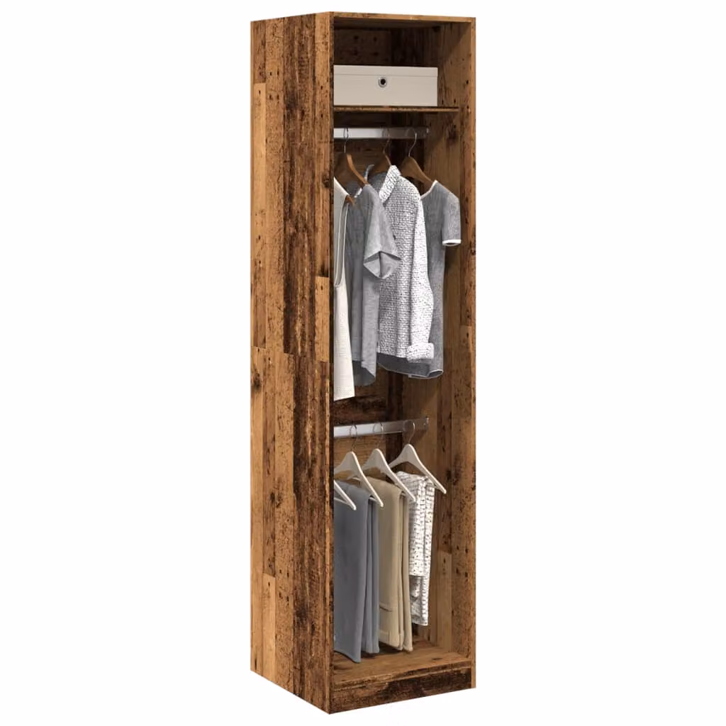 vidaXL Armadio in Legno e MDF Marrone con Ante a Battente e Ripiani L/P/H: 50 x 50 x 200 cm – 1