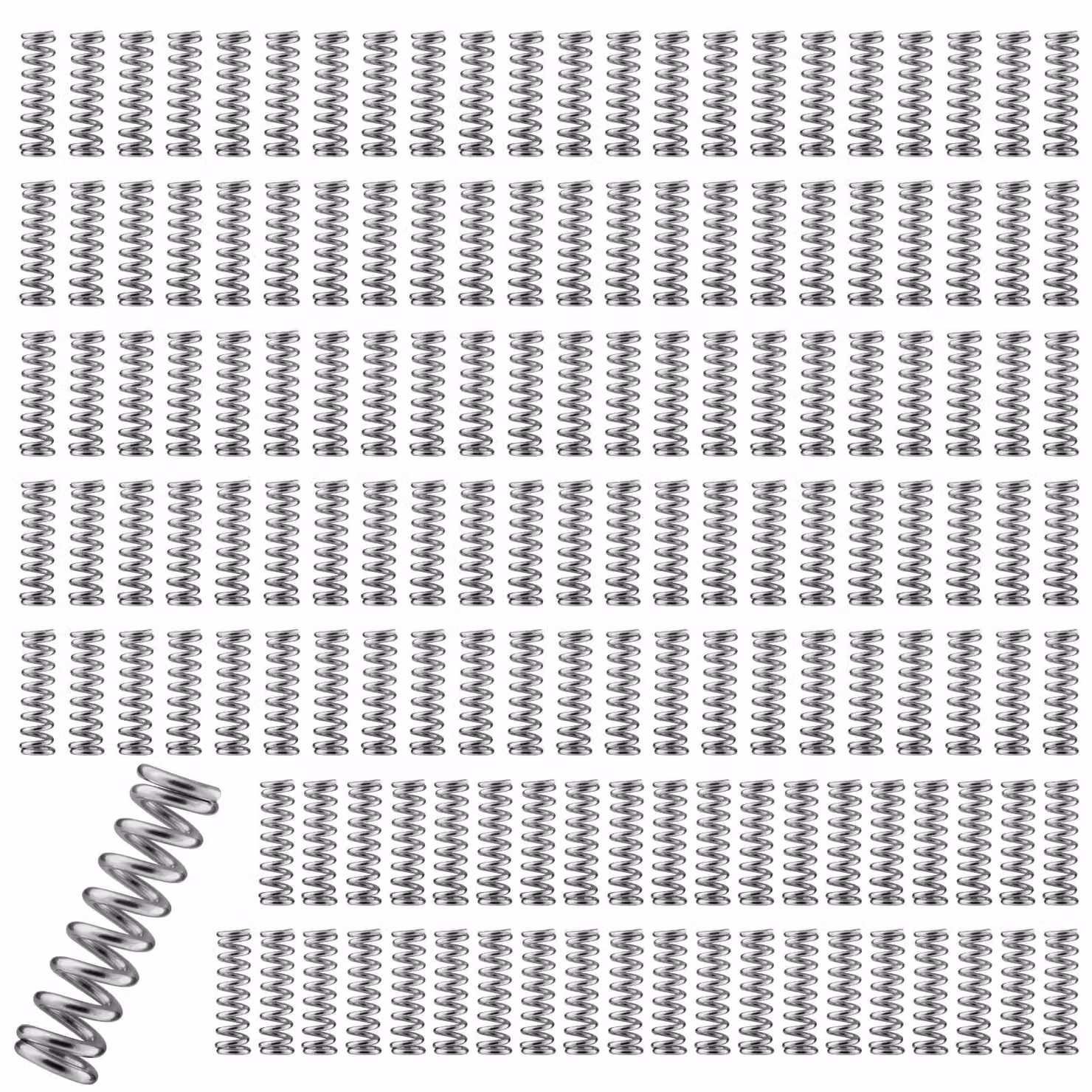Molle a compression, 150 pezzi, acciaio inossidabile 304, diametro 3 mm, spessore filo 0,5 mm, lunghezza 10 mm