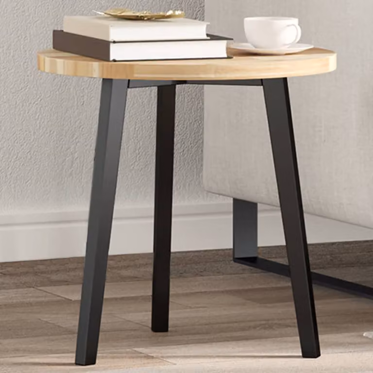 Piano Tavolo Rotondo in Legno Massello di Acacia Marrone vidaXL Ø40 x 2 cm