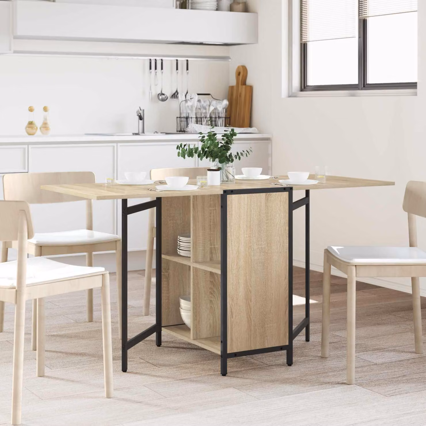 Maison Exclusive - Tavolo da pranzo, 144 x 60 x 75 cm, materiale composito in legno, finitura "Sonoma", forma rettangolare