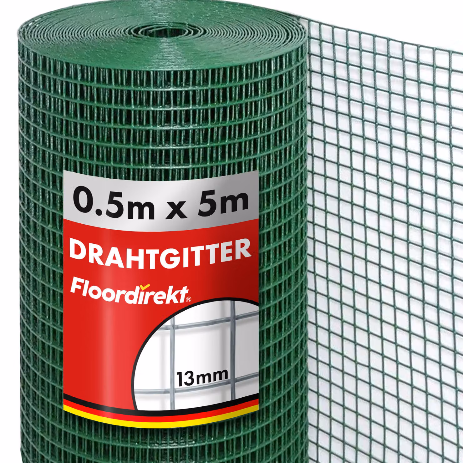 Filo per voliera per recinti, protezione delle piante e ausili per l'arrampicata rivestimento in PVC verde 50 cm x 5 m
