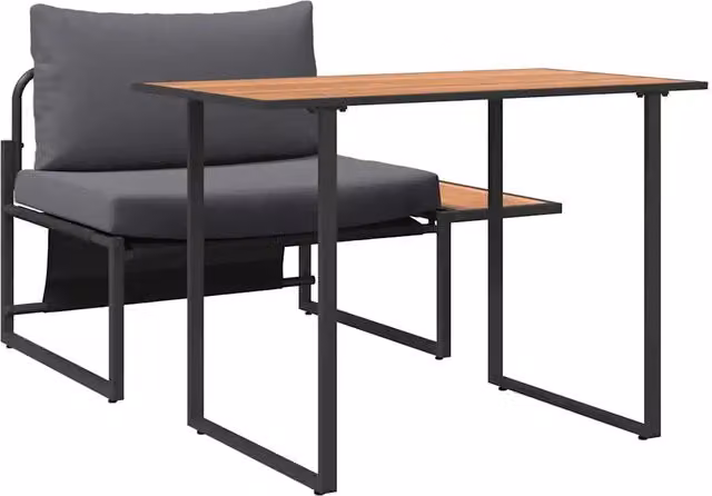 Seduta in Acciaio per Esterni 2 pz | Set Salotto da Giardino Antracite Acciaio