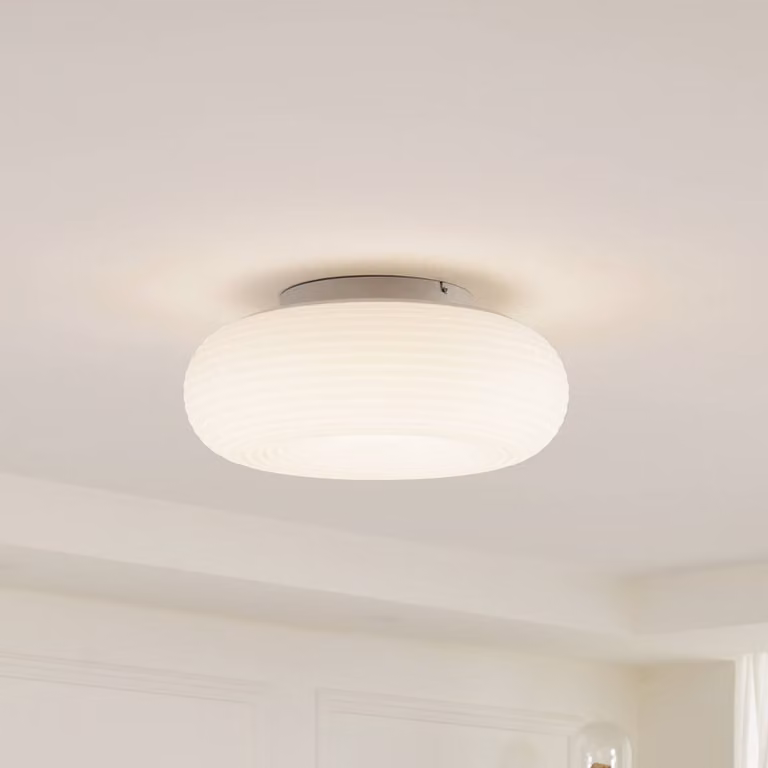 Plafoniera smart Bolti Lucande, dimmerabile, Bianco / Opale, Soggiorno / Sala da pranzo, Plastica, Moderno