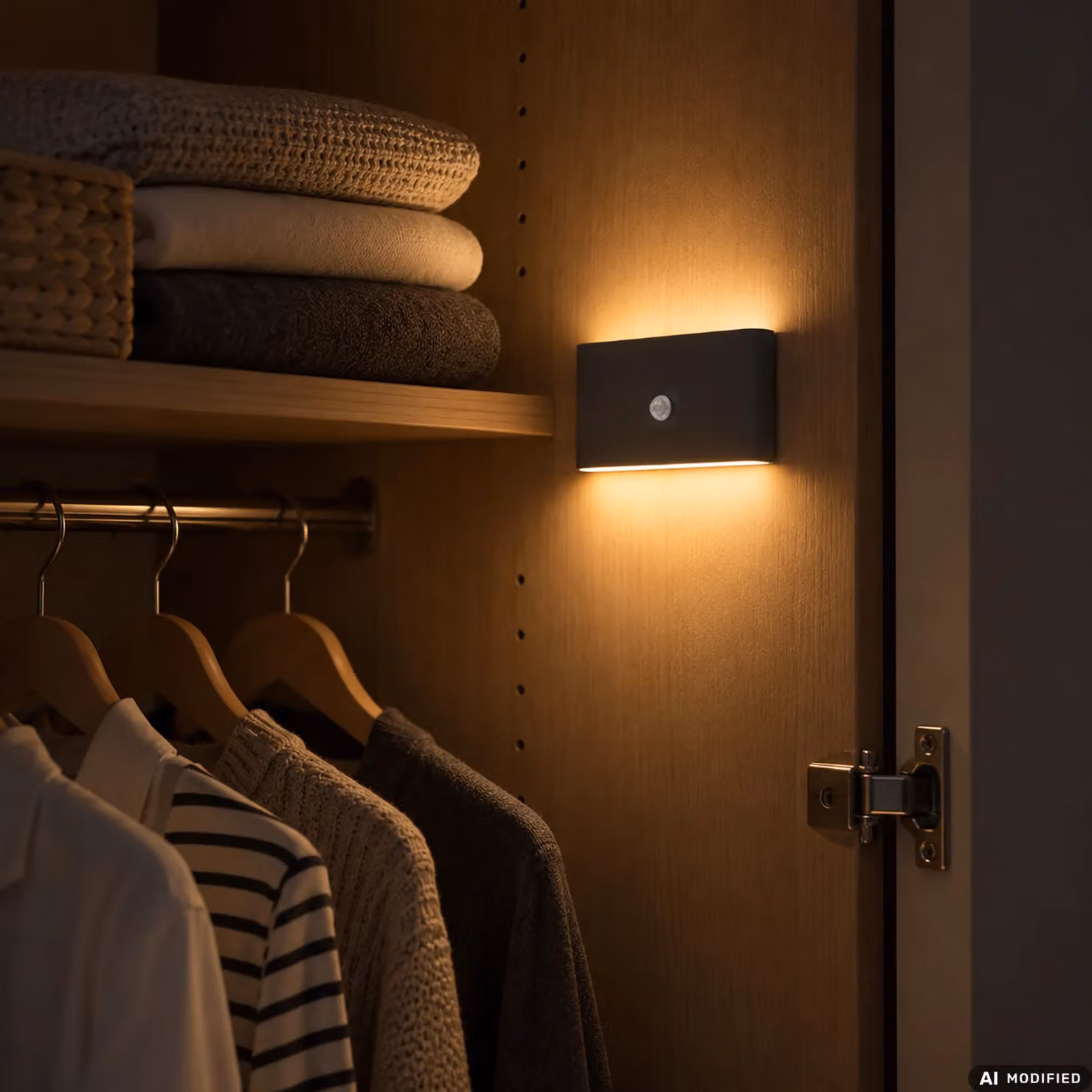 DICTROLUX Lampada LED Smartlight Bianca con Sensore di Movimento e Alimentazione a Batterie, Luce Bianca Calda 2700K, 40 lm