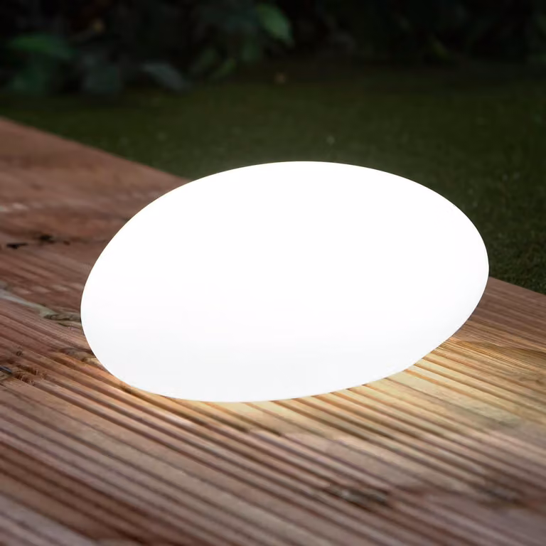 Lampada solare LED EASYmaxx per esterni, ideale per decorare il giardino, con illuminazione bianca e cambio di colore