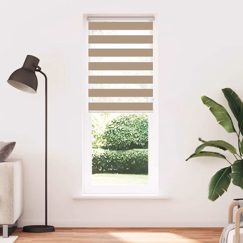 vidaXL Tenda a Rullo Zebra Larghezza Tessuto 85,9 cm Poliestere