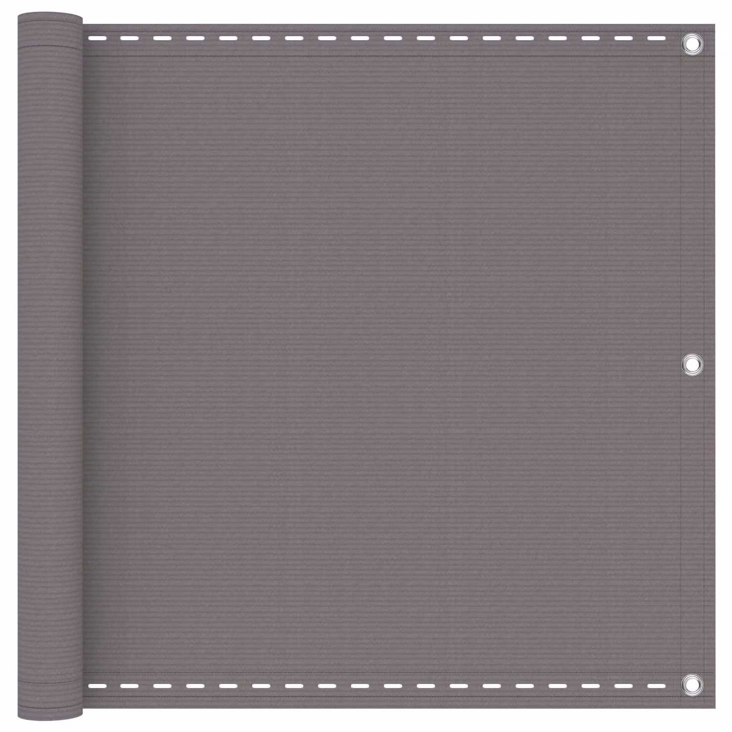 Schermo per balcone grigio chiaro, dimensioni 90 x 600 cm, realizzato in HDPE e alluminio