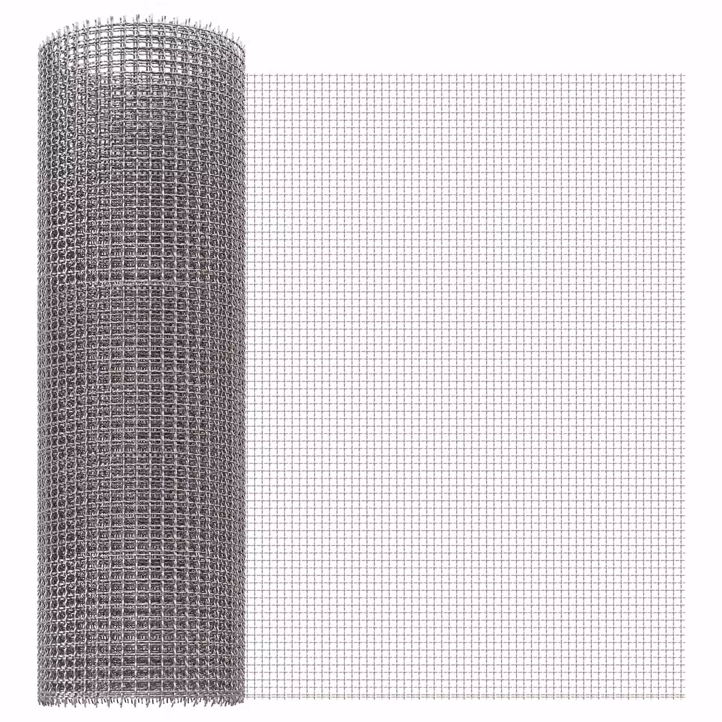 Rete per schermatura vidaXL in acciaio inossidabile Argento L: 500 cm, H: 40 cm