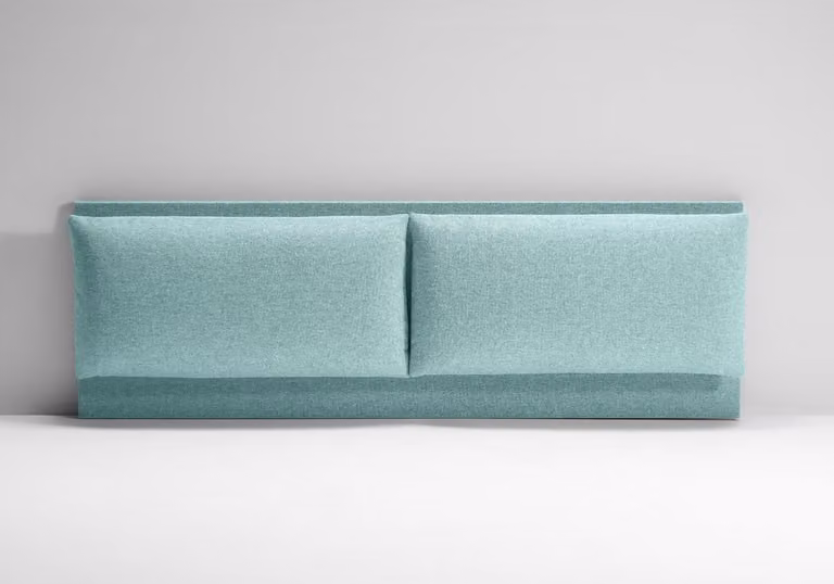 Testata Letto Imbottita - ROMA Celeste 160x190 cm