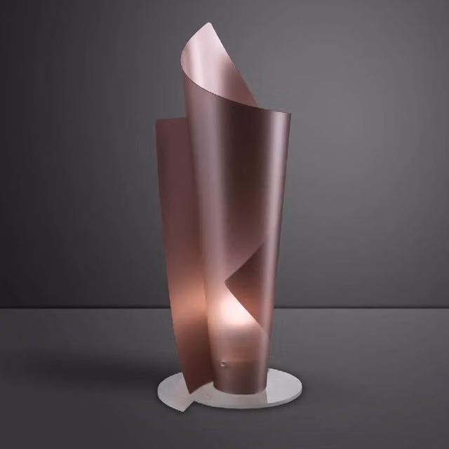 Lampada da tavolo IPERBRIKO VELA in Polilux Rosa, Diametro: 27 cm, Altezza: 70 cm
