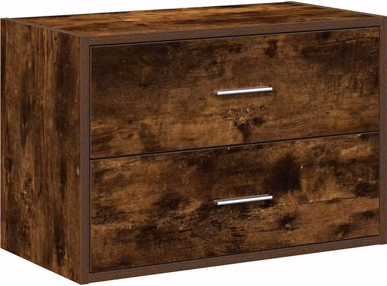 Armadio con 2 Cassetti in Rovere Fumo 60x31x40 cm in Truciolato