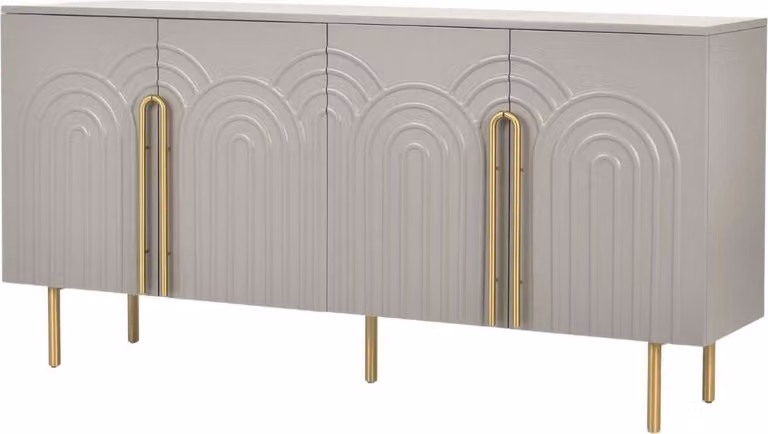 FURNLUX Credenza Stylish Grey 180cm / Colore principale: Grigio / Dimensioni: 180 x 88 x 40 cm