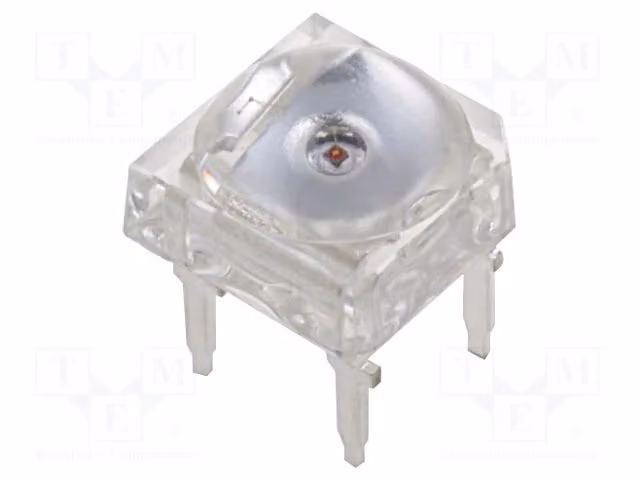 LED Super Flux; 7,62 x 7,62 mm; rosso; 2180 ÷ 3000 mcd; 130°; 20 mA. Diodo LED a montaggio superficiale (SMD) Super Flux, modello OS5RKAZ5D1P