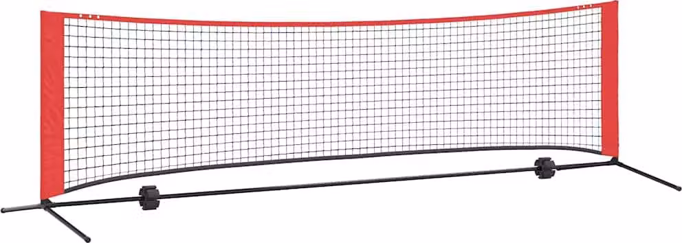 Rete da tennis Nero e Rosso 301 x 90,5 x 87 cm Poliestere