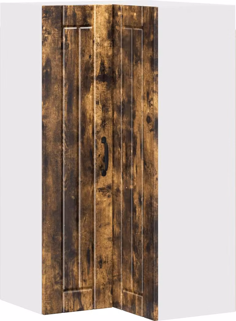 Mobile angolare per parete LUCCA Rovere Fumo 57 x 57 x 100 cm