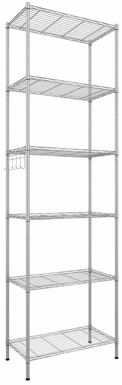 Scaffale metallico indipendente, a 6 ripiani