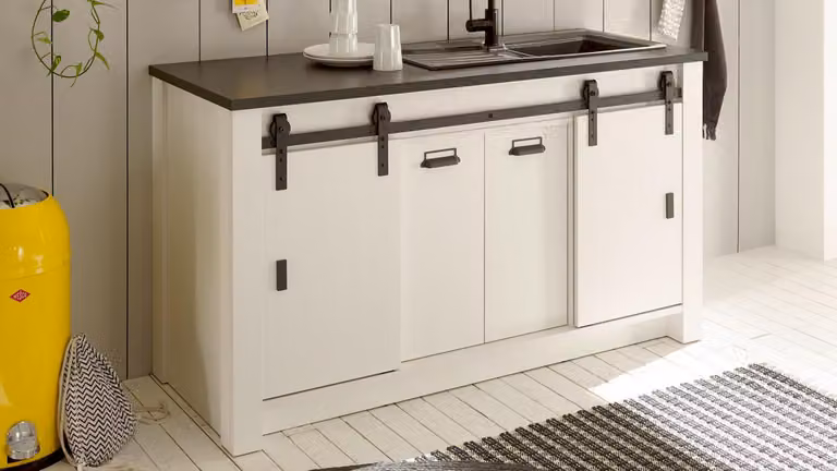 Mobile lavello Sherwood pino bianco 161cm