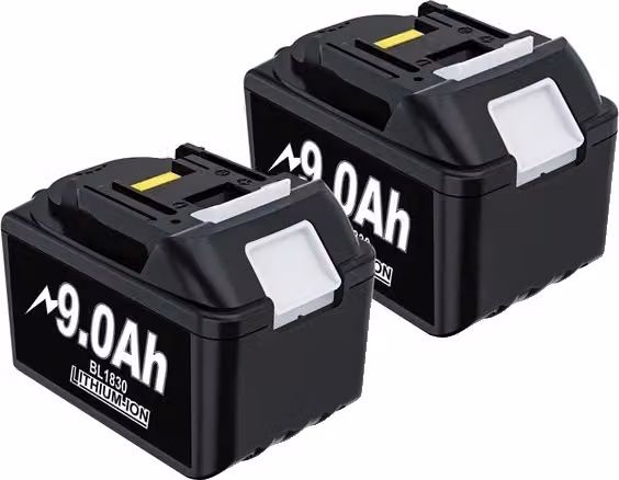 Batteria, 18V, alta capacità, ricambio per Makita, 2 PCS BL1830 9,0Ah