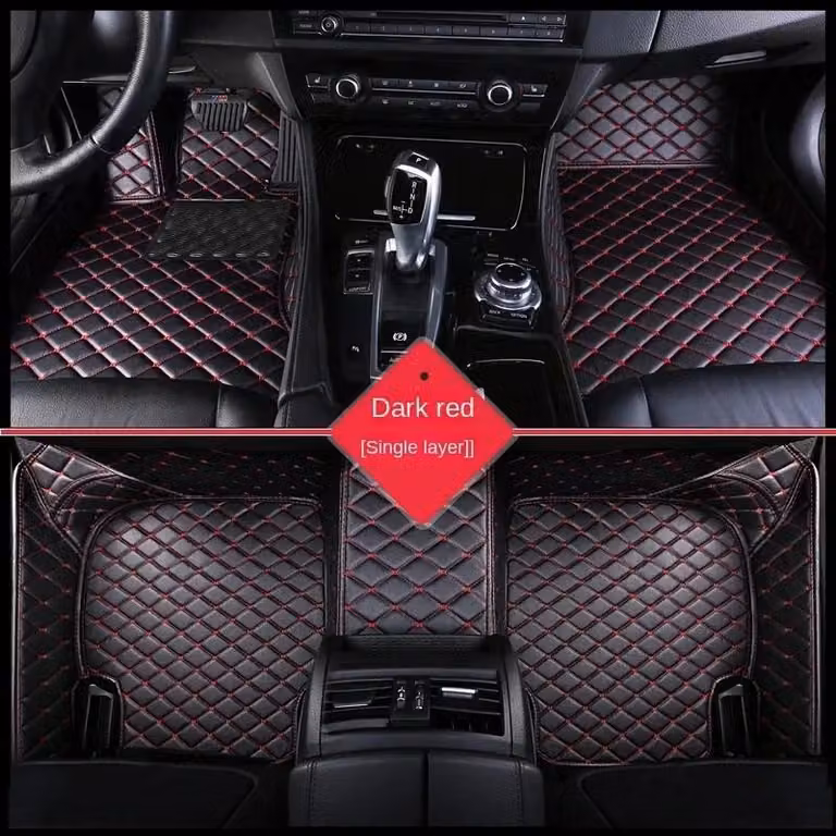 Tappetini per auto, design lussuoso, perfetti per Skoda Kodiaq, 3 pezzi - 4 tappetini