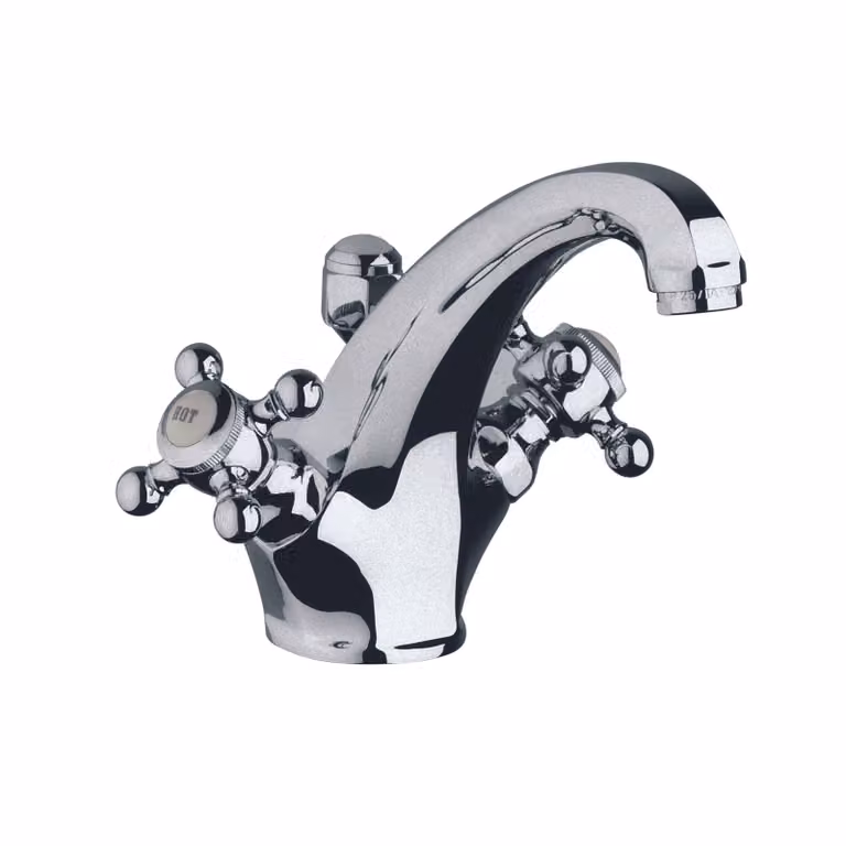 KLUDI 1926 Robinetterie de lavabo, poignées croisillons, montage 1 trou, hauteur de bec 165mm, 510100520, 510100520