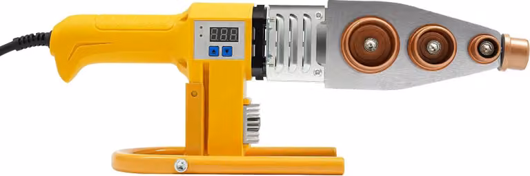 Saldatrice portatile per tubi - Saldatrice per tubi PPR da 850 W - Regolatore di temperatura digitale 0–380 °C - 220 V CA - Per tubi in PPR/PE/PP da 20–63 mm - Giallo