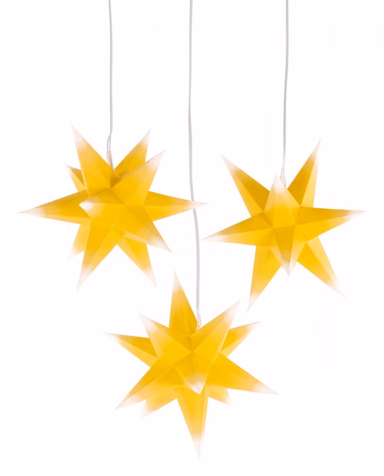 Mini stelle dell'avvento giallo/bianco (3), illuminazione elettrica LxAxP 16x16x16cm NUOVO