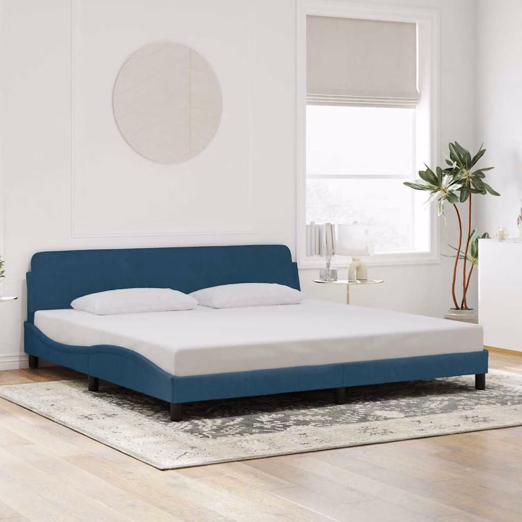 Giroletto vidaXL Dover Blu in Velluto con Dimensioni 200x200 cm