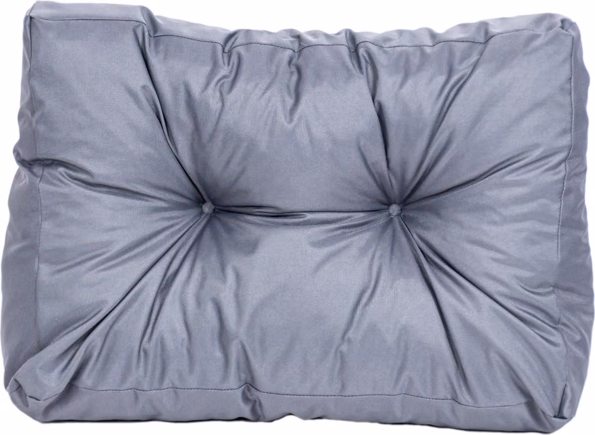 Cuscino laterale TexDeko Garden 60x40x20/10 cm, trapuntato, idrorepellente, resistente ai raggi UV, grigio
